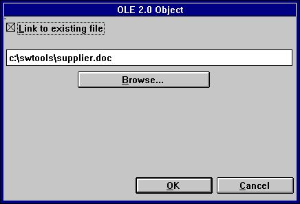 Object Linking and Embedding